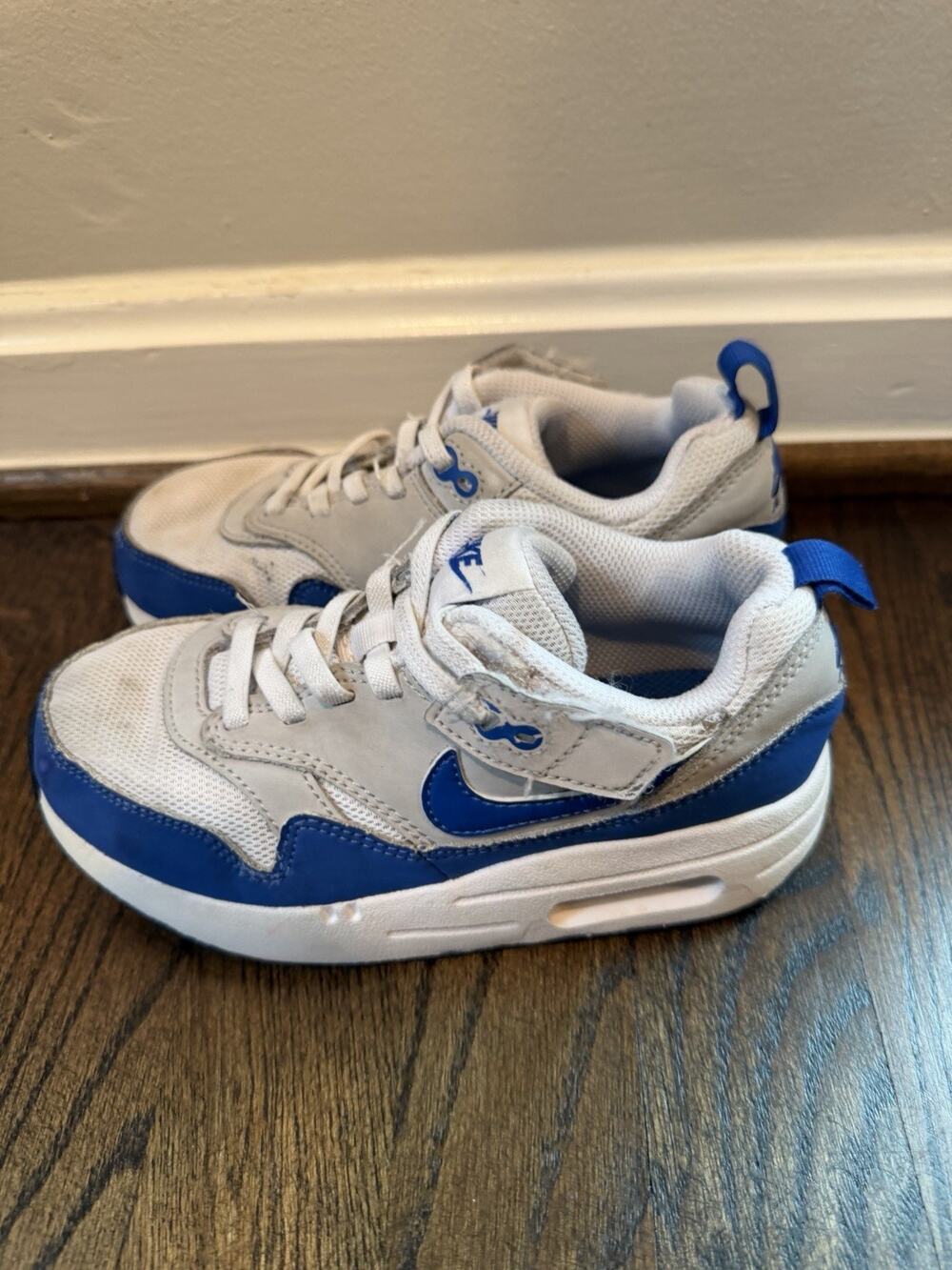 Nike Air Max 1 EasyOn PS 'Royal Blue' Kids Sneakers Sz 12.5